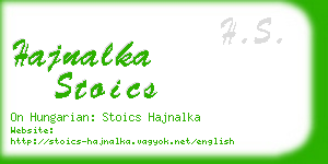 hajnalka stoics business card